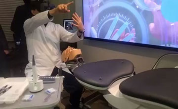 Dental treatment simulation system that uses mixed reality technology